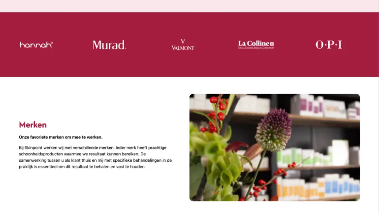 Skinpoint website (4/6)